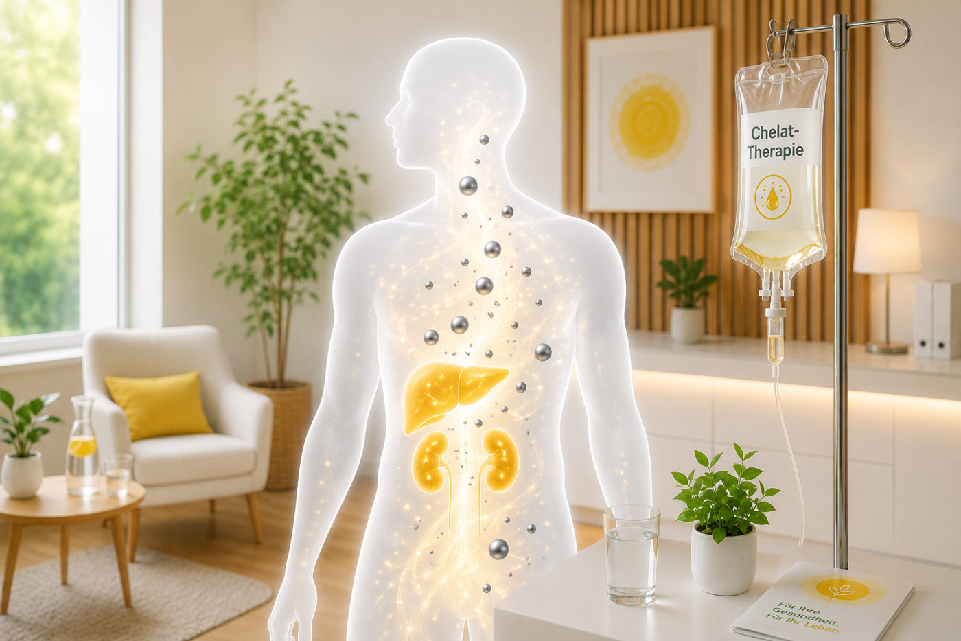 Chelat-Therapie<br />
Sanfte Ausleitung von Schwermetallen und Umweltgiften aus dem Organismus.