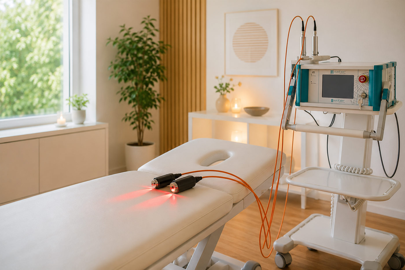 Low-Level-Laser<br />
Schmerzfreie Lasertherapie für Regeneration, Entzündungshemmung und Schmerzreduktion.